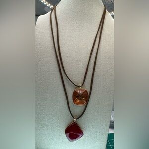 Chico’s Warm Multistrand Necklace‎ Rich Shades of Color